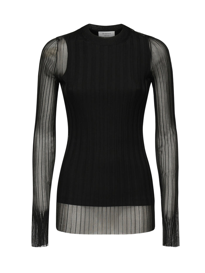 Sportmax Top Black Polyamide