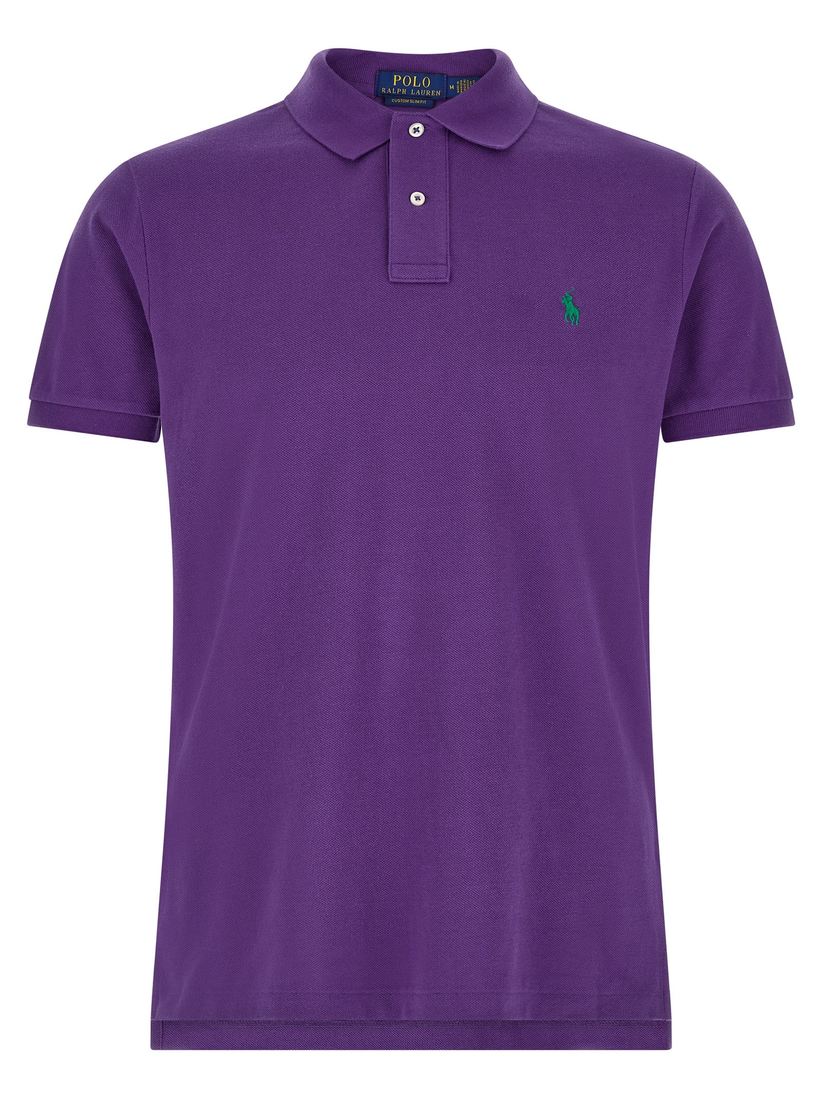 Logo embroidery polo shirt Purple Cotton