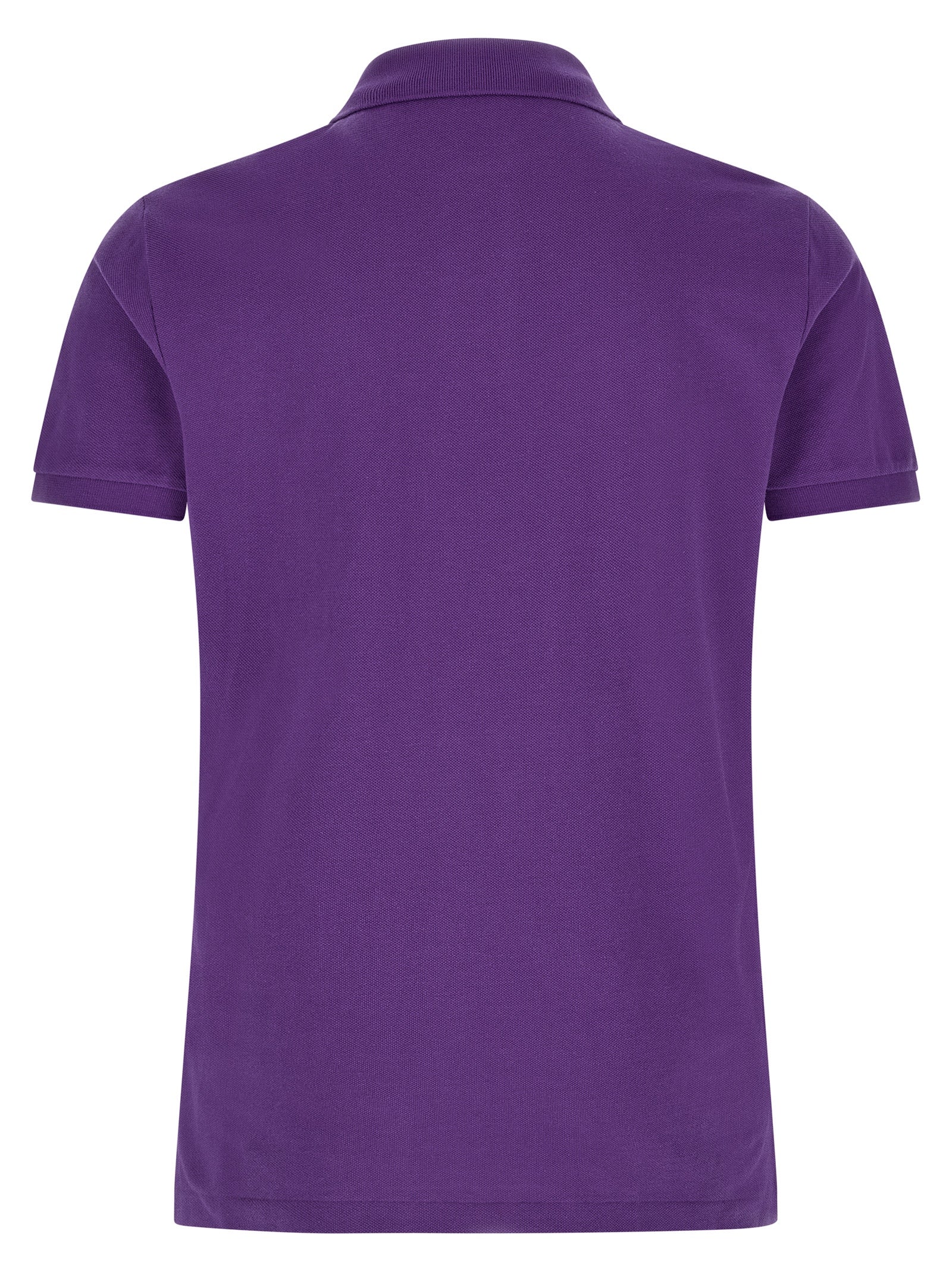 Logo embroidery polo shirt Purple Cotton