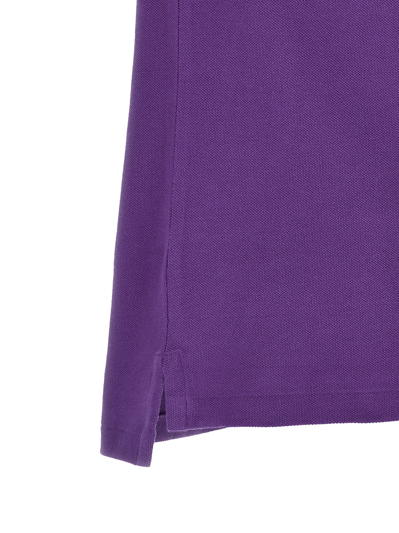 Logo embroidery polo shirt Purple Cotton