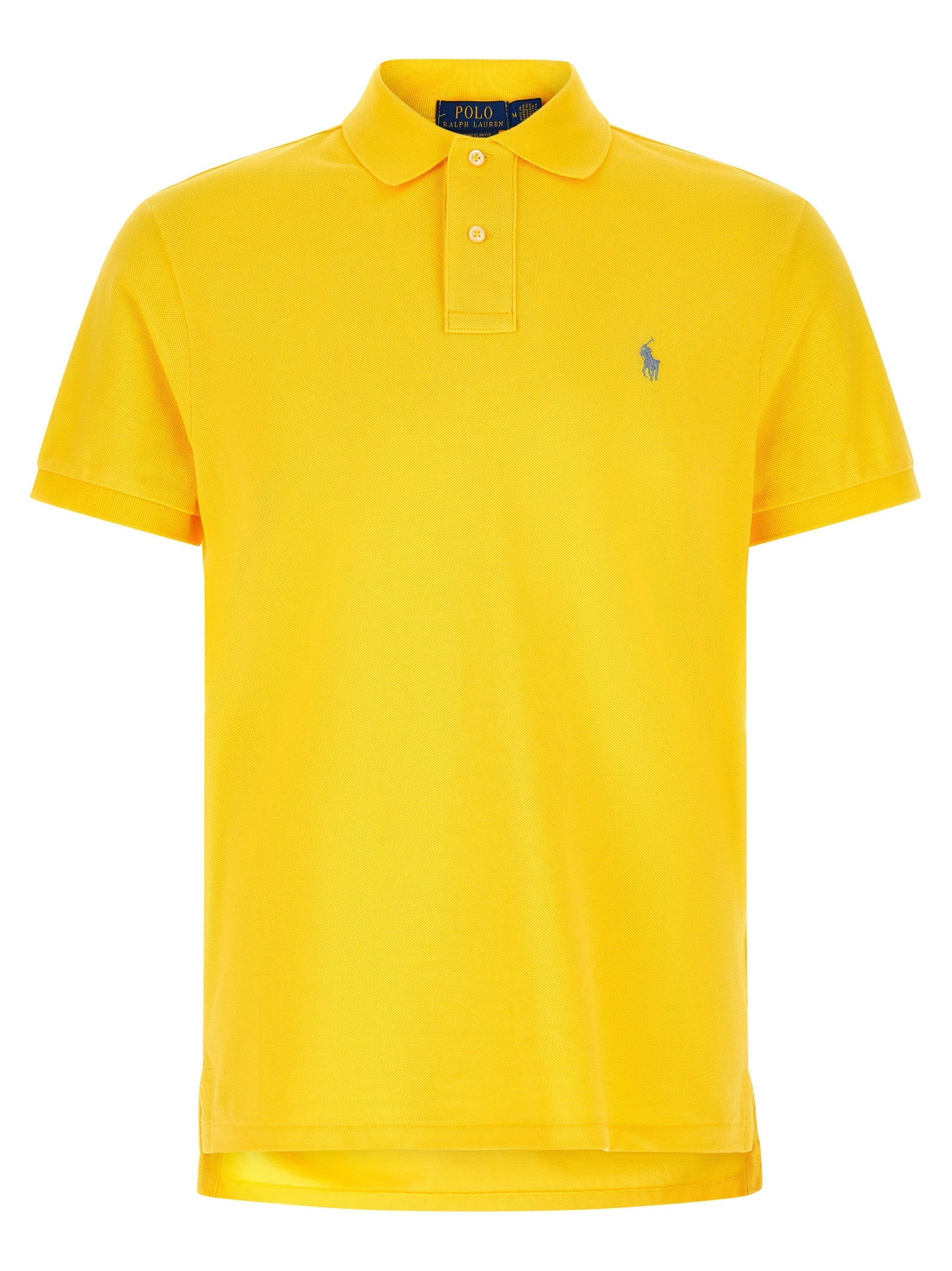 Logo embroidery polo shirt Yellow Cotton