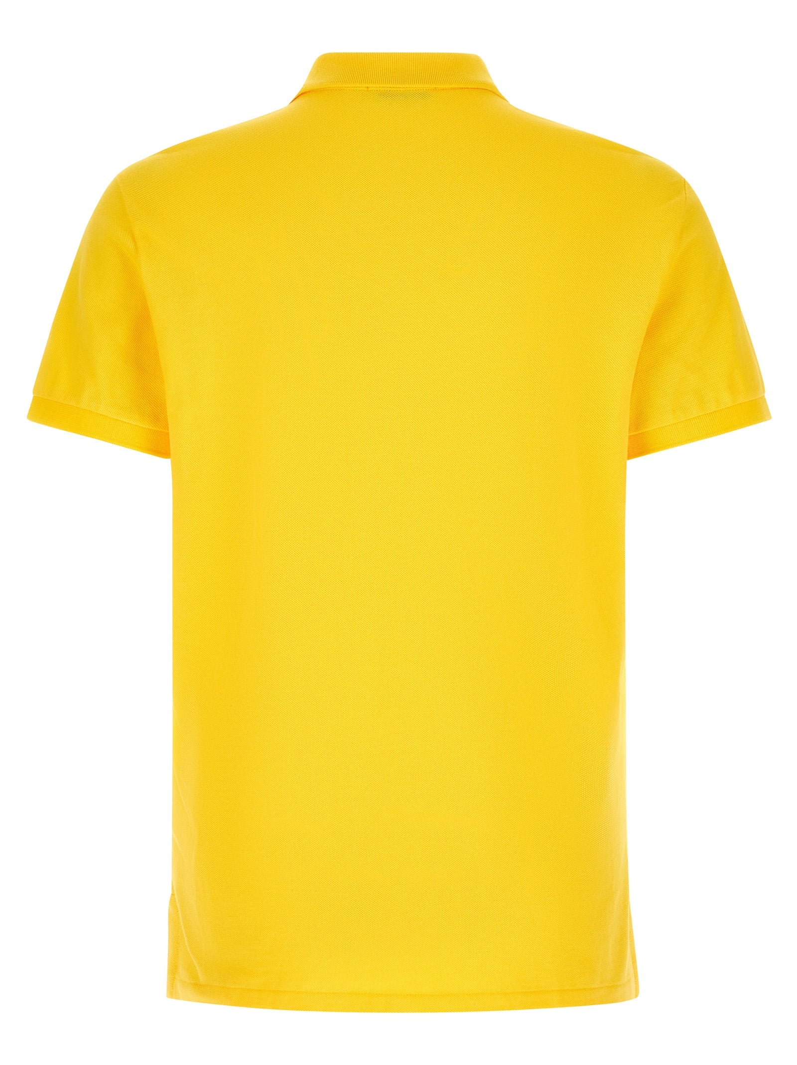 Logo embroidery polo shirt Yellow Cotton