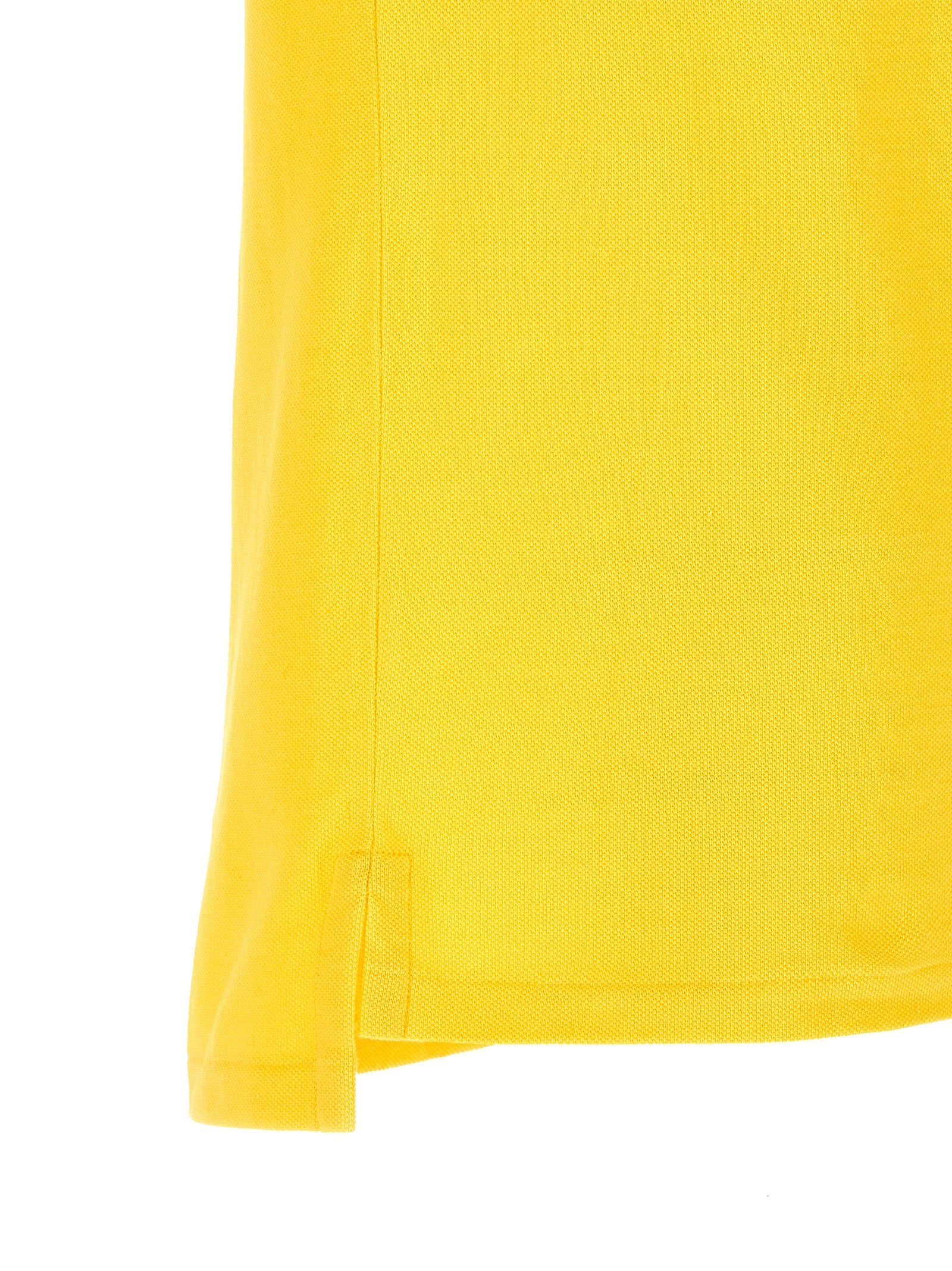 Logo embroidery polo shirt Yellow Cotton