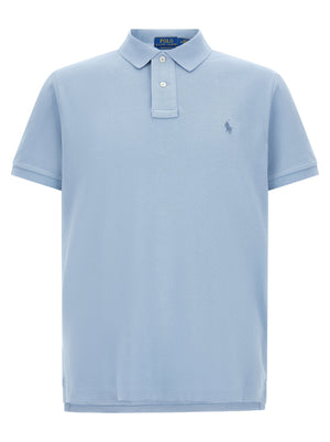Polo Ralph Lauren Cotton Piqué Pony Polo — Light Blue