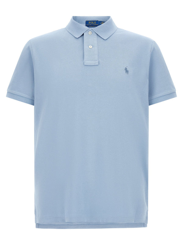 Polo Ralph Lauren Cotton Piqué Pony Polo — Light Blue