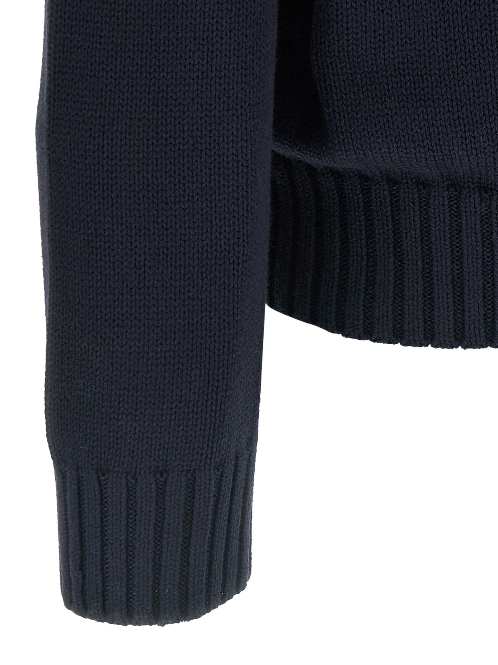 Intarsia sweater Blue Cotton Sweater, Cardigans