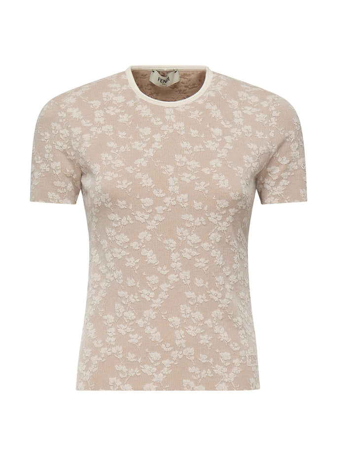 Fendi T-Shirts And Polos Beige, White Cotton