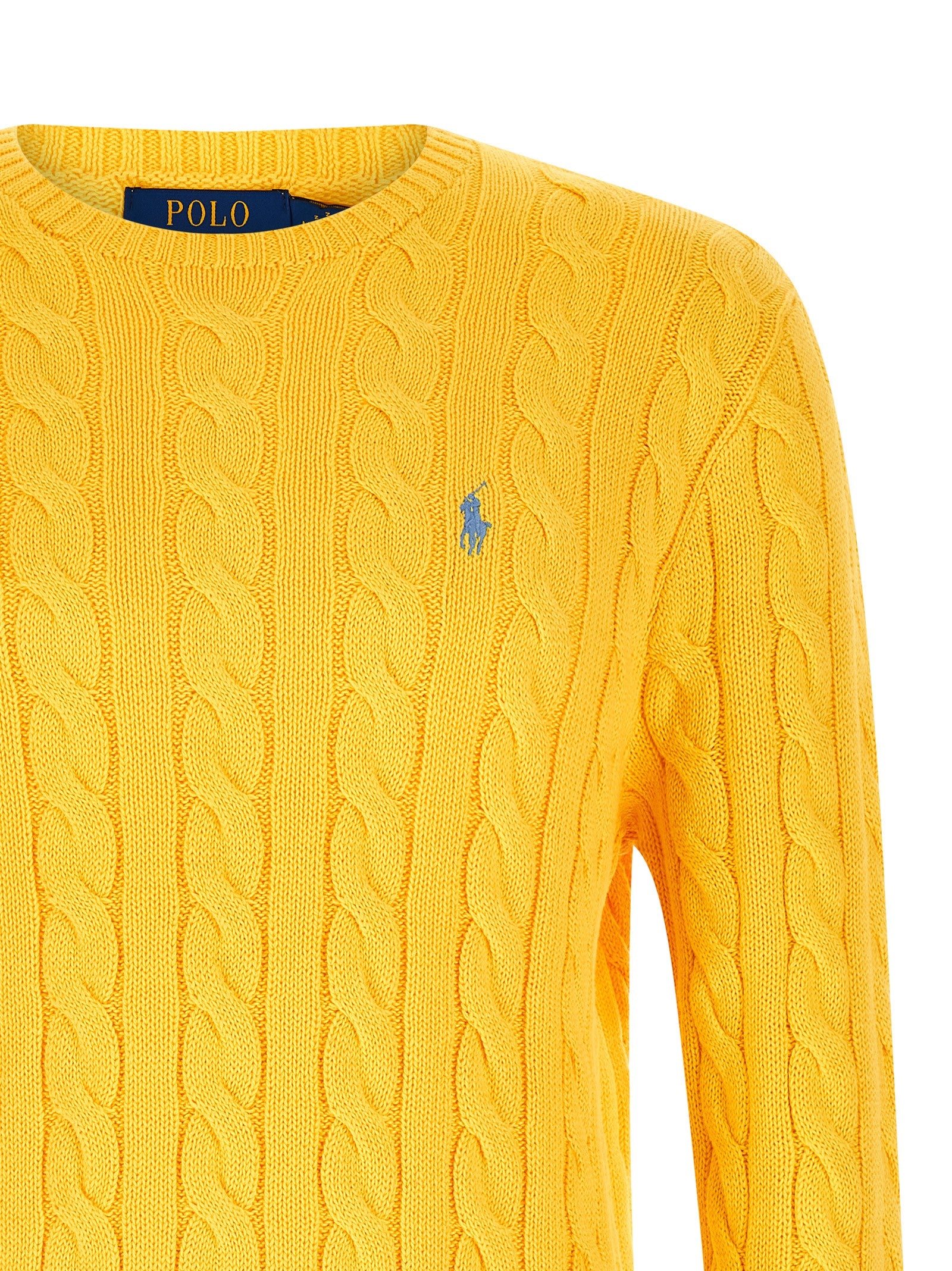 Cotton Braided Sweater Yellow Sweater, Cardigans