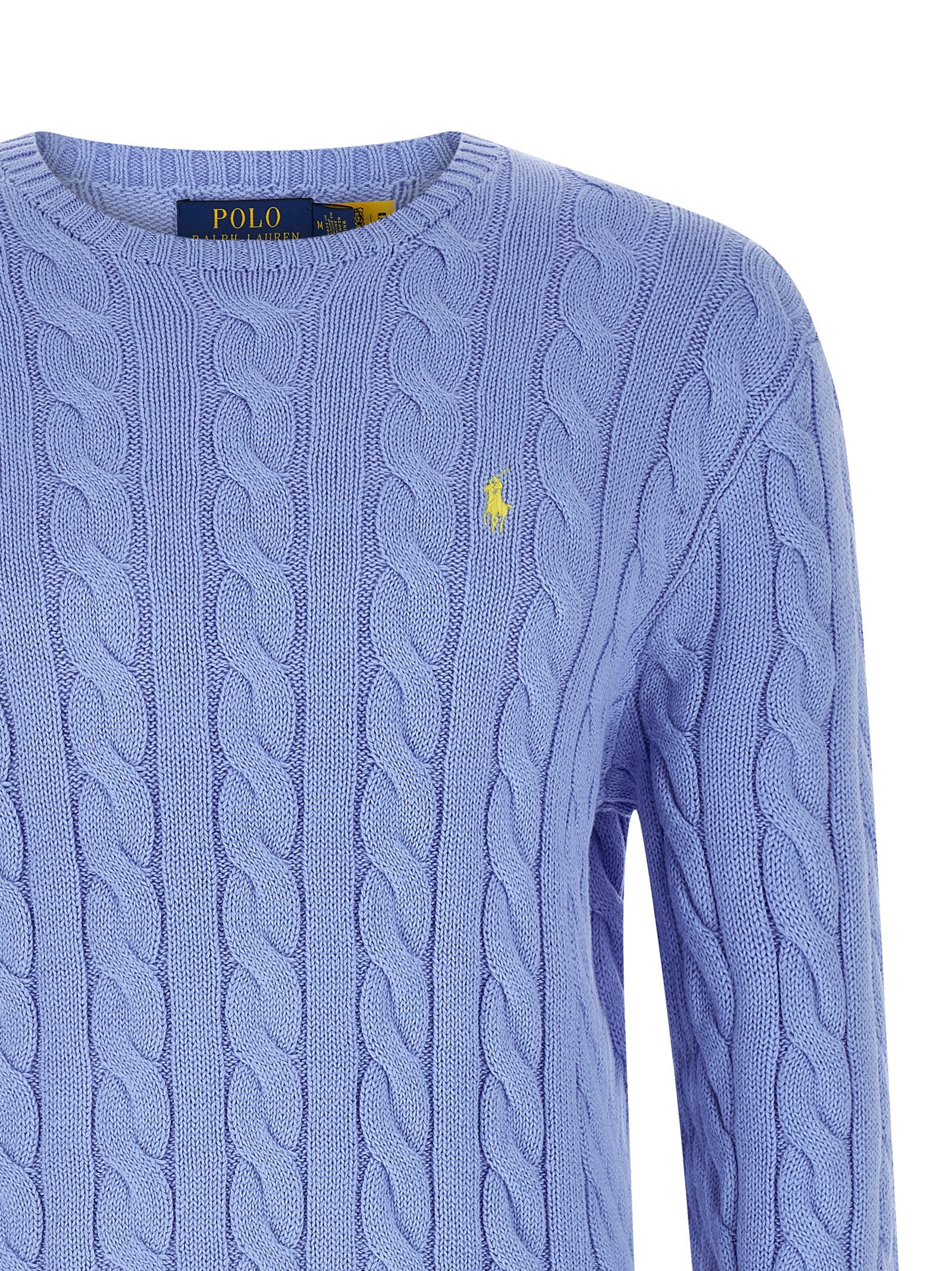 Cotton Braided Sweater Light Blue Sweater, Cardigans