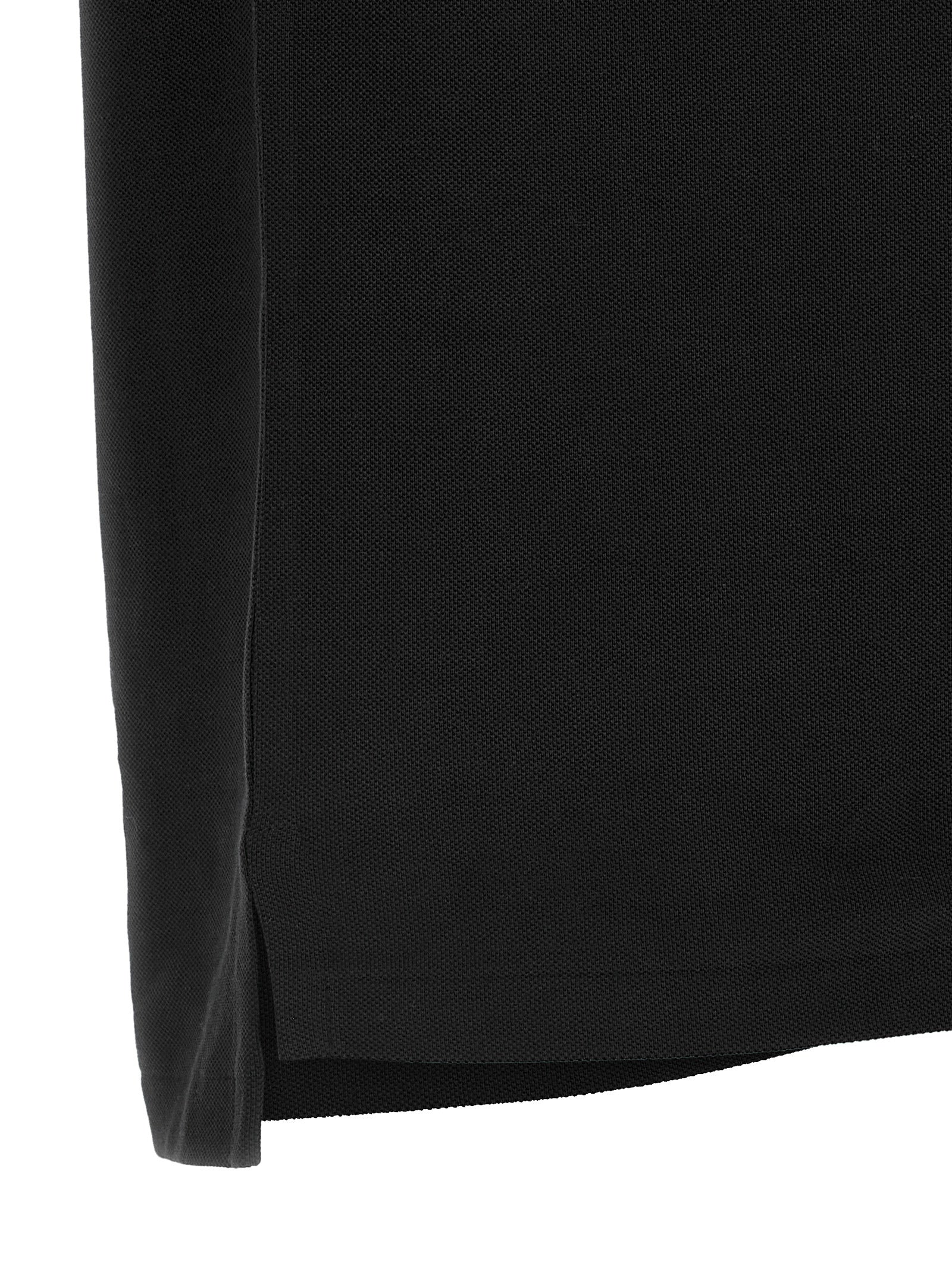 Logo embroidery polo shirt Black Cotton