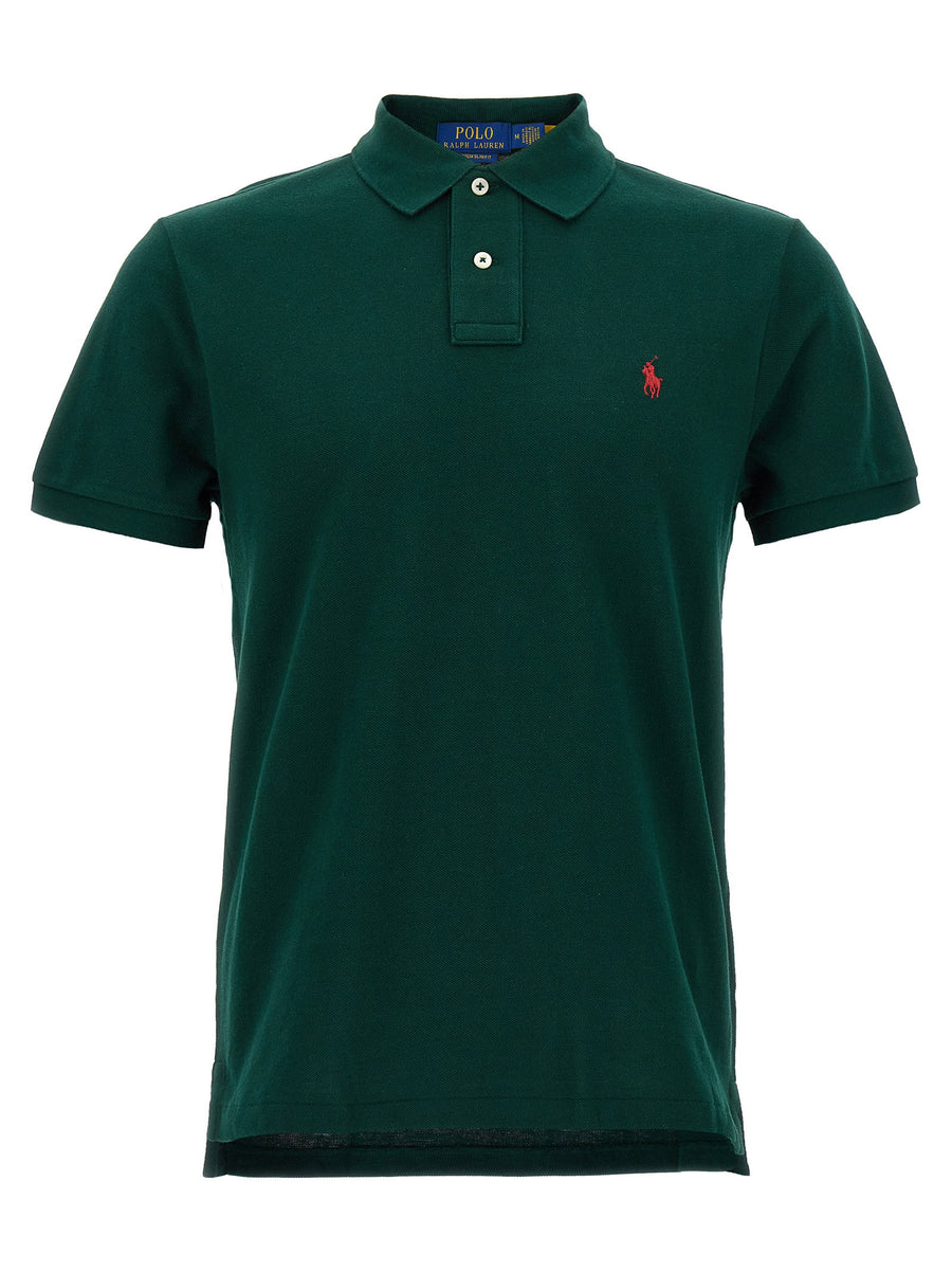 Polo Ralph Lauren Logo-Embroidered Piqué Polo — Green