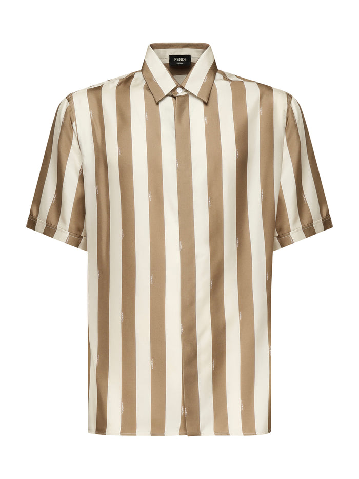 Fendi Shirts Beige Silk