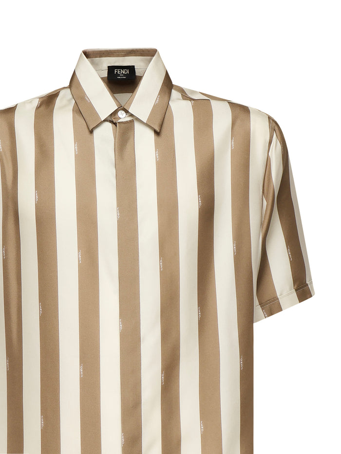 Fendi Shirts Beige Silk