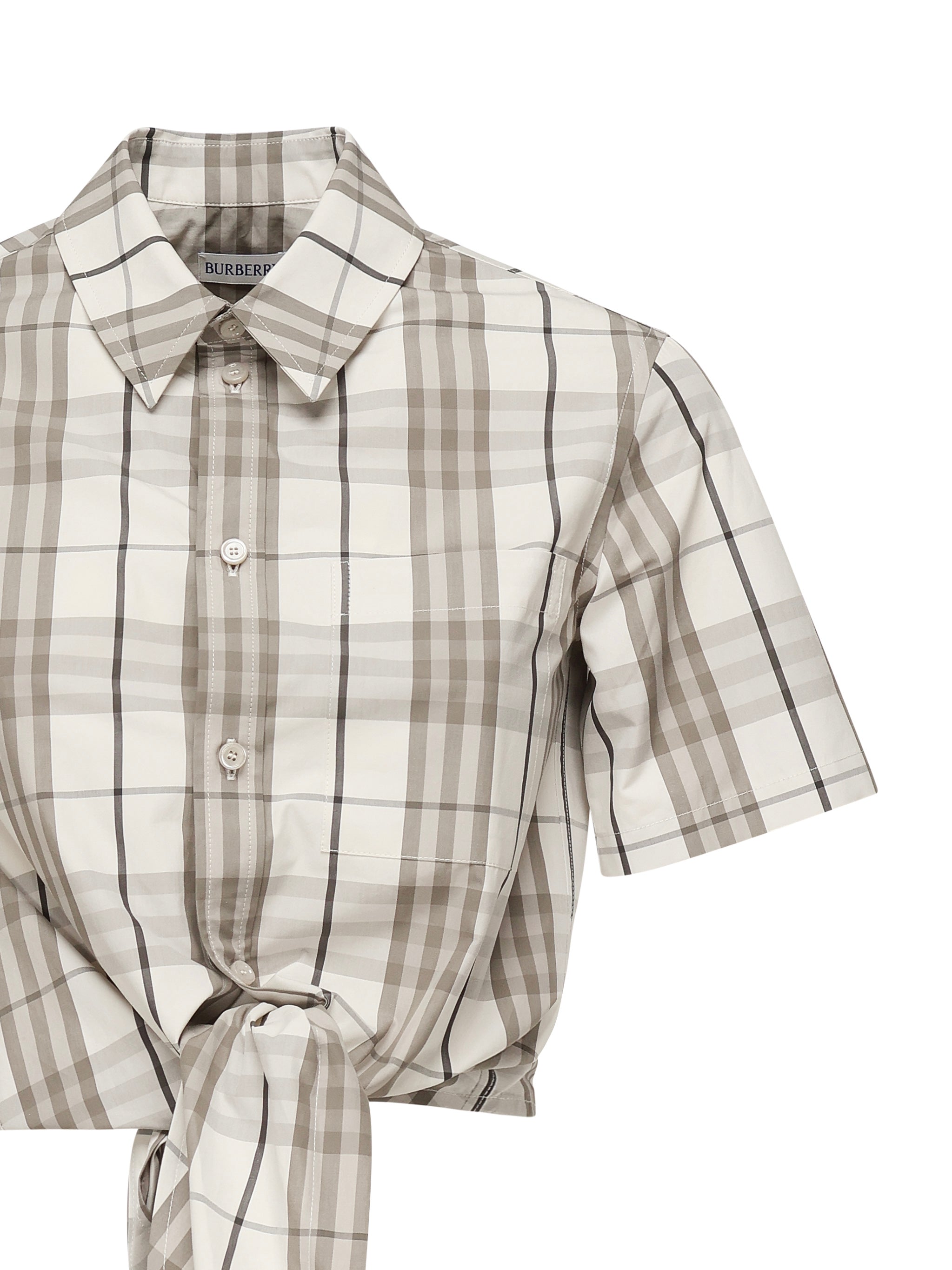Burberry Shirts Beige Cotton