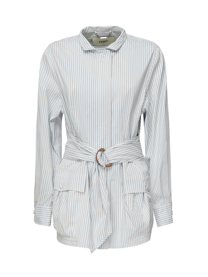 Fendi Shirts Blue Cotton