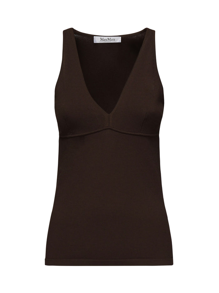 Max Mara Top Dark Brown Viscose