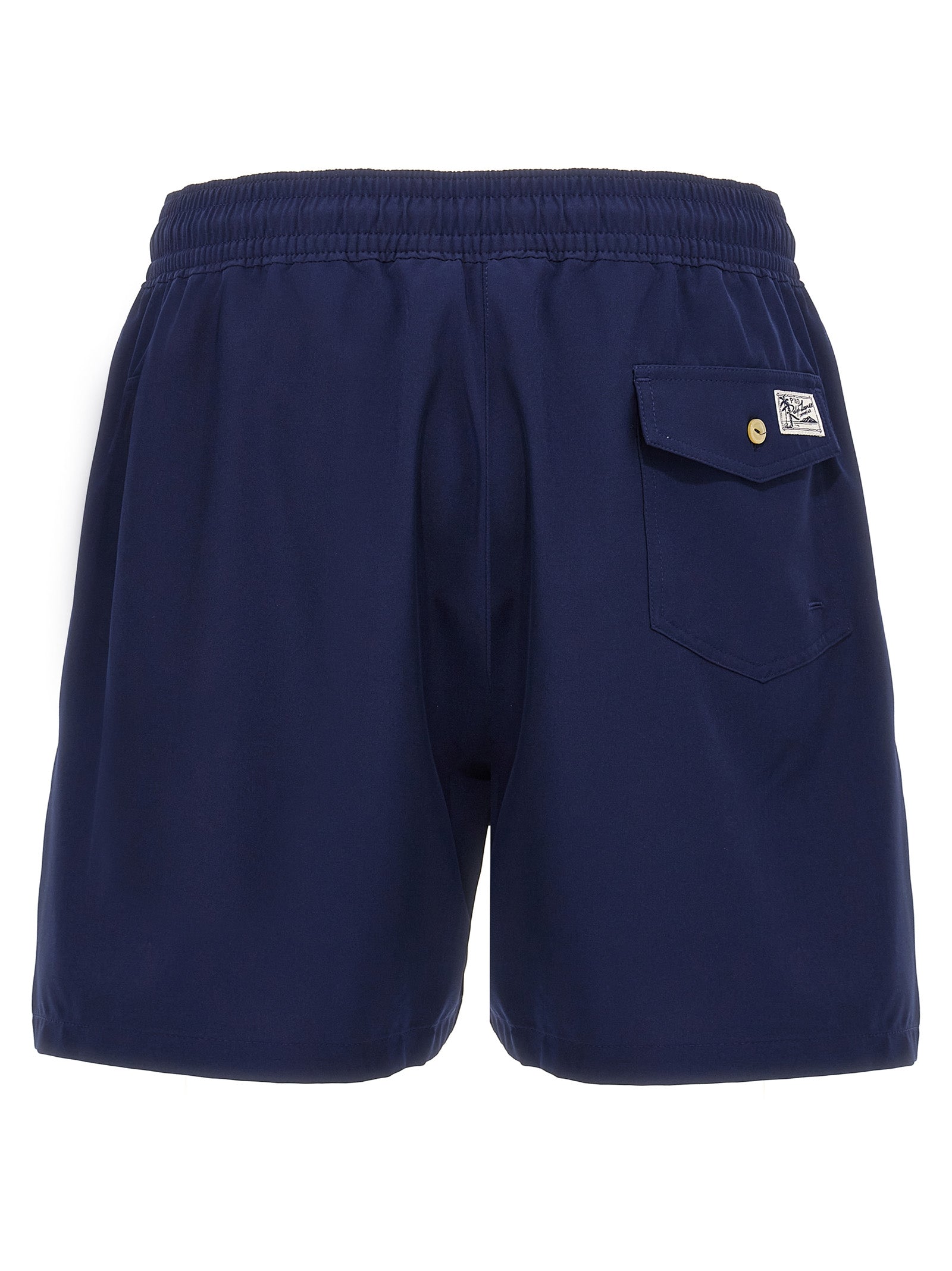 Logo embroidery swim shorts Blue Polyester Beachwear