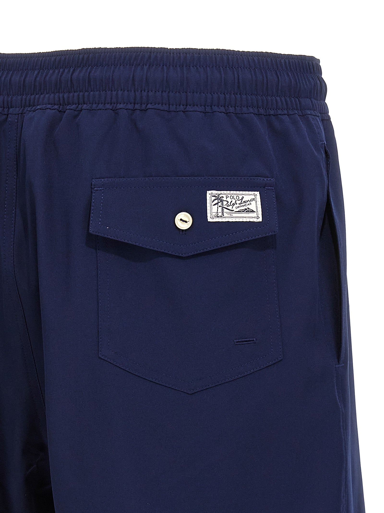 Logo embroidery swim shorts Blue Polyester Beachwear