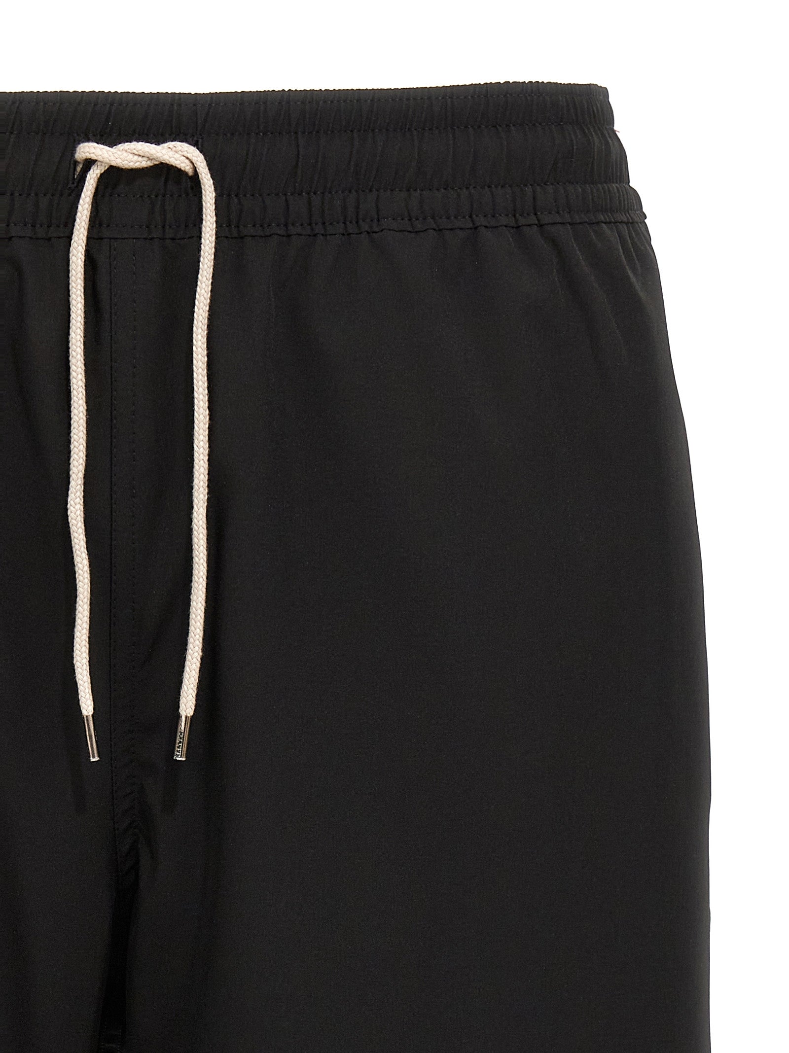 Logo embroidery swim shorts Black Polyester Beachwear