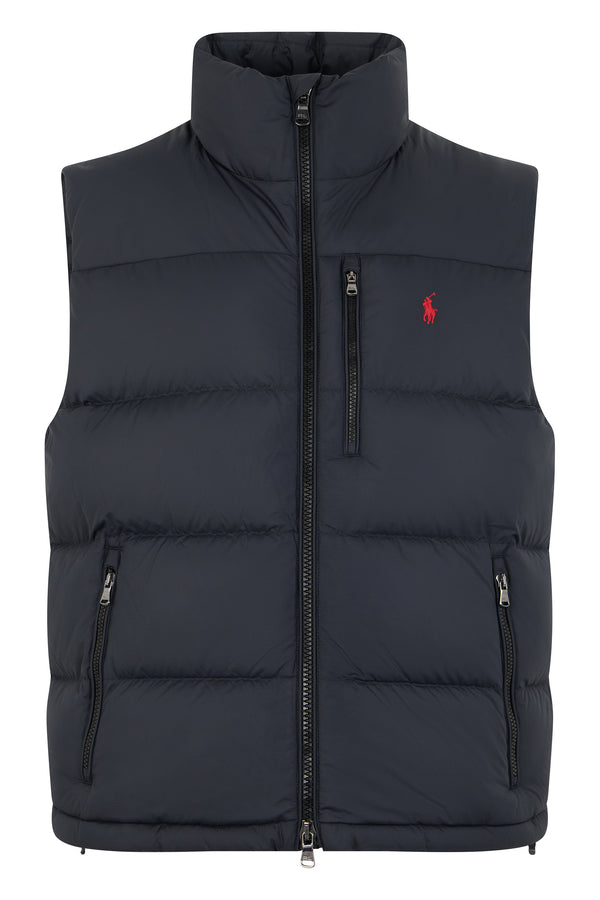 Padded Vest Black Polyester Waistcoats & Gilets