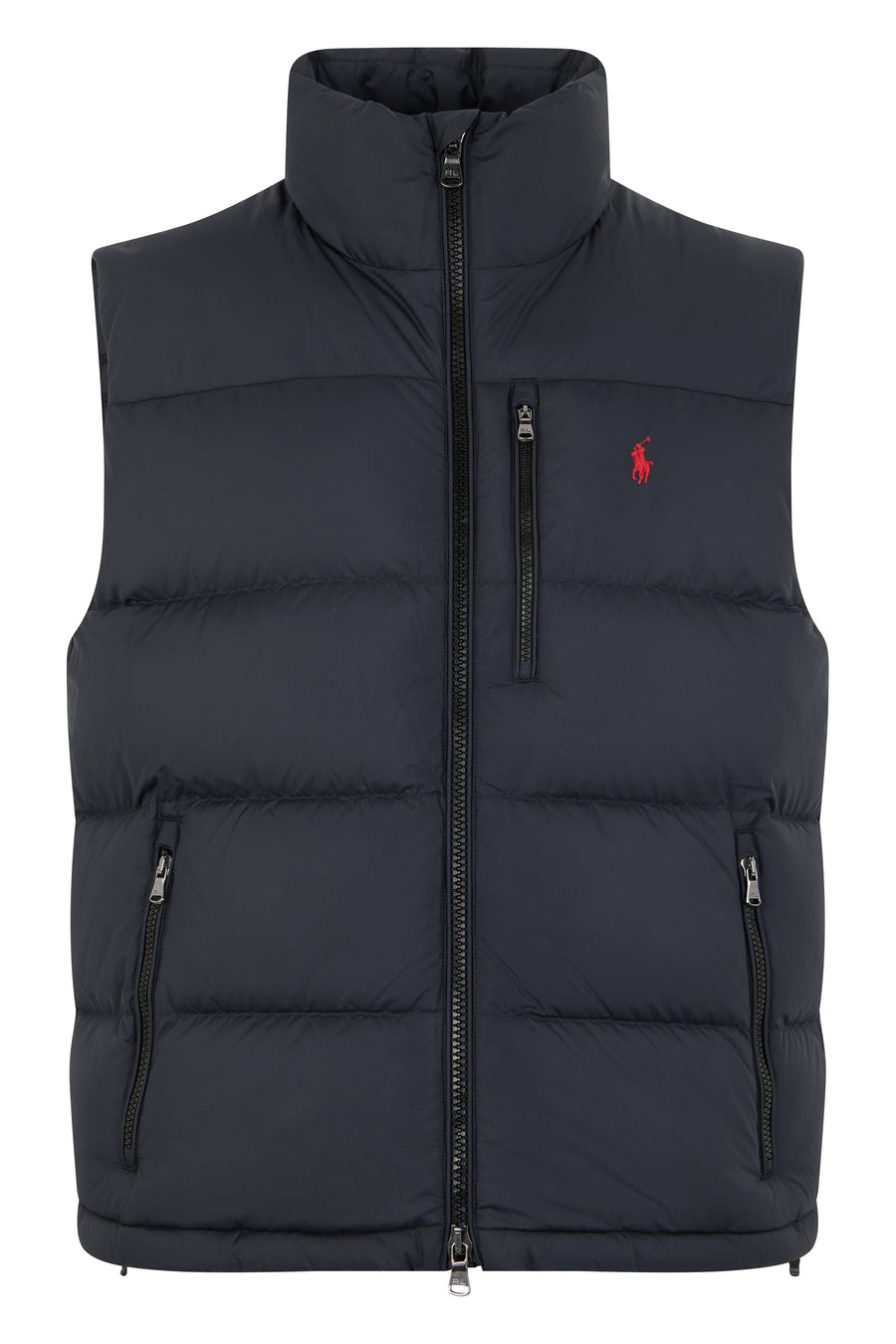 Padded Vest Black Polyester Waistcoats & Gilets