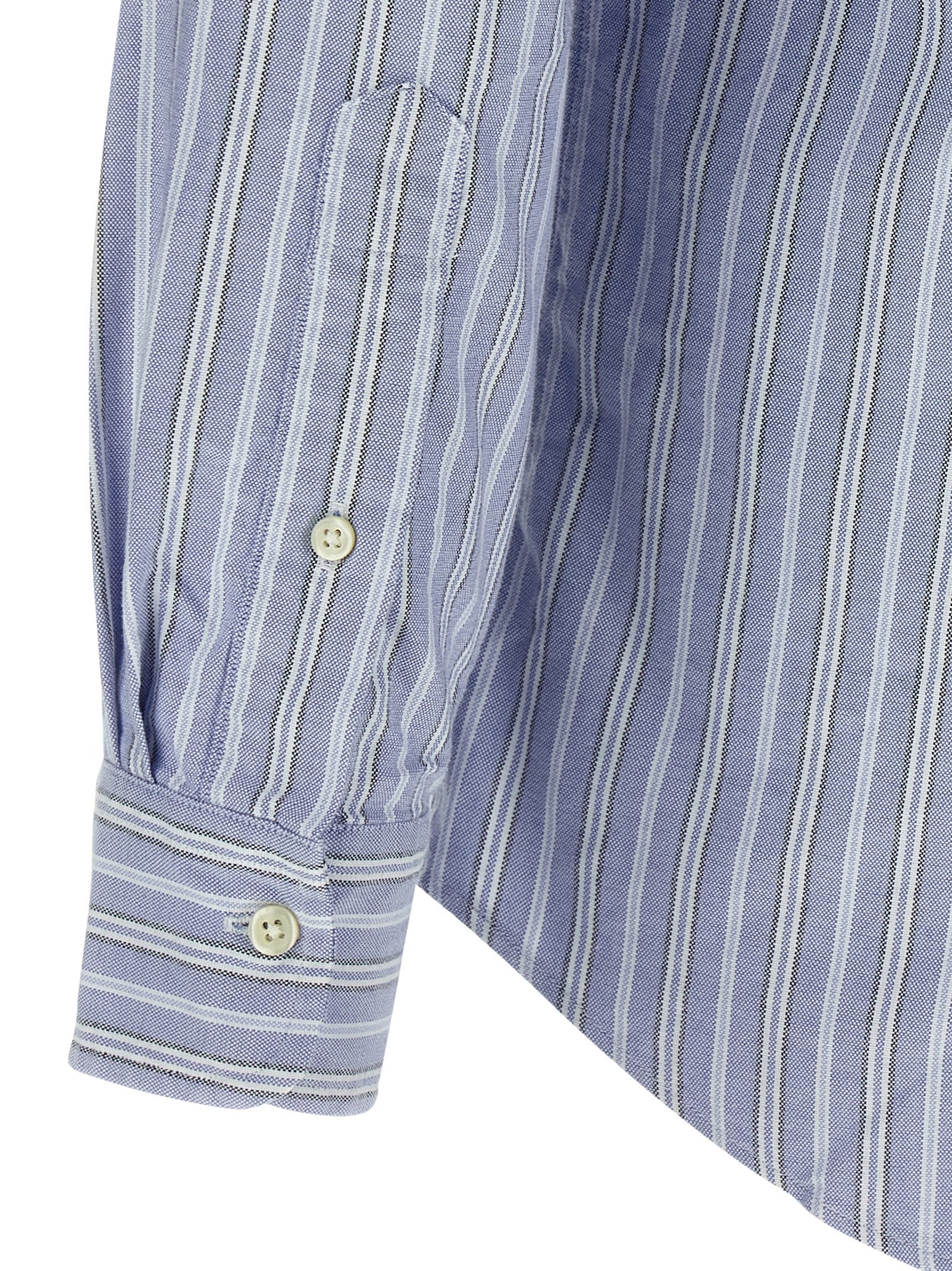 Striped shirt Light Blue Cotton Shirt, Blouse