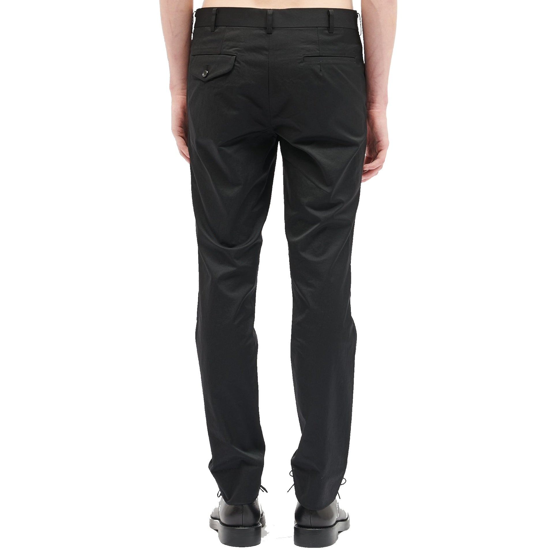 Comme Des Garçons Slim Trousers Black Nylon Polyurethane