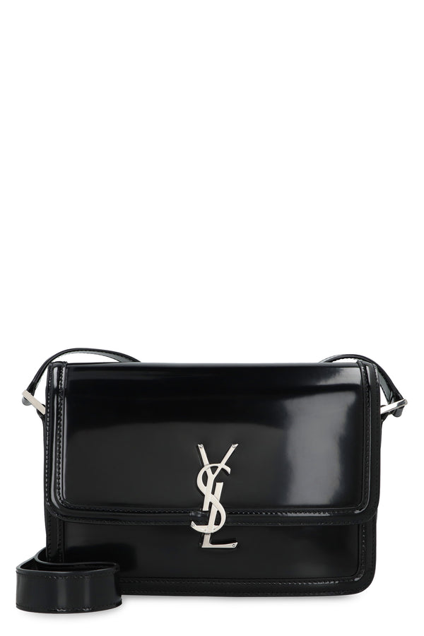 Saint Laurent Solferino Leather Messenger Bag Black Calf