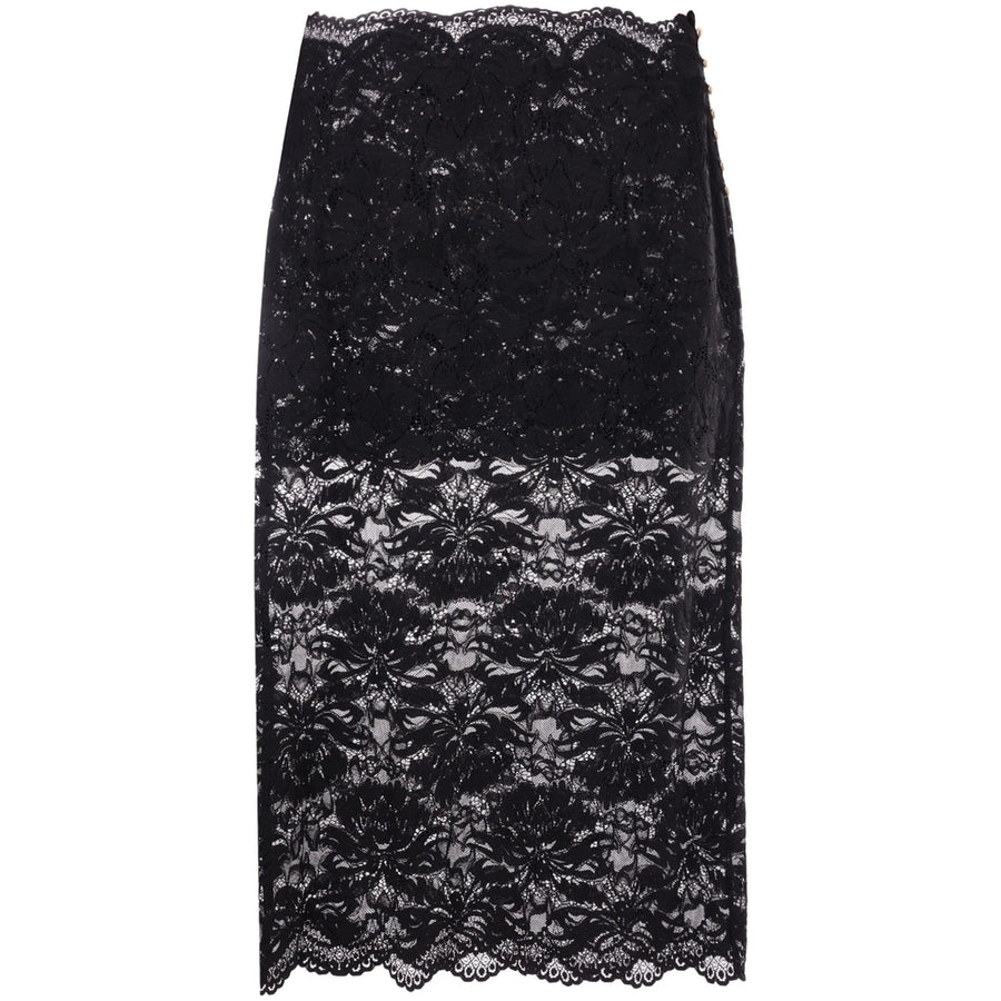 Skirt Black Lace Polyamide High-waisted