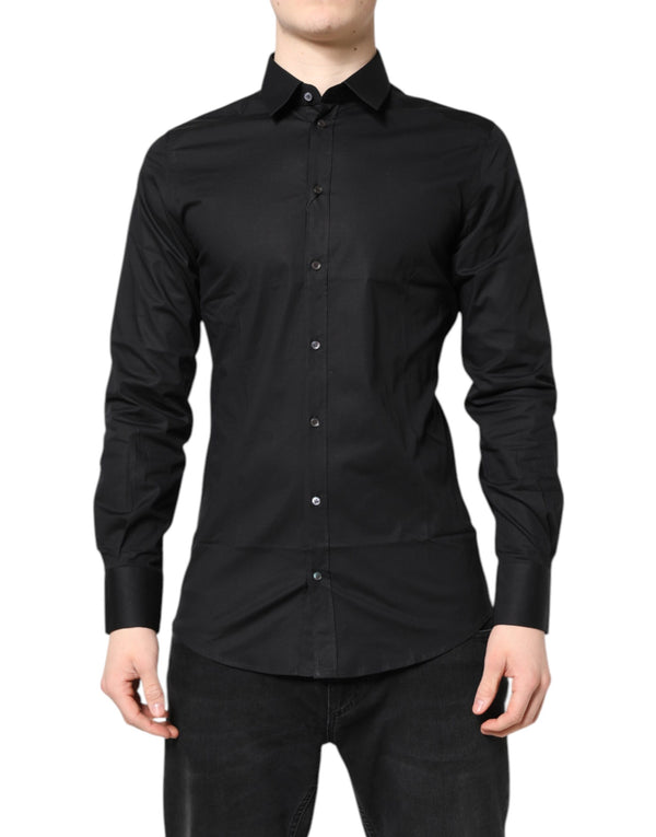 Dolce & Gabbana 97% Cotton 3% Elastane shirt in black