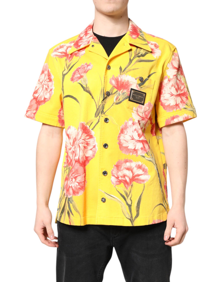 Dolce & Gabbana 98% Cotton shirt in yellow