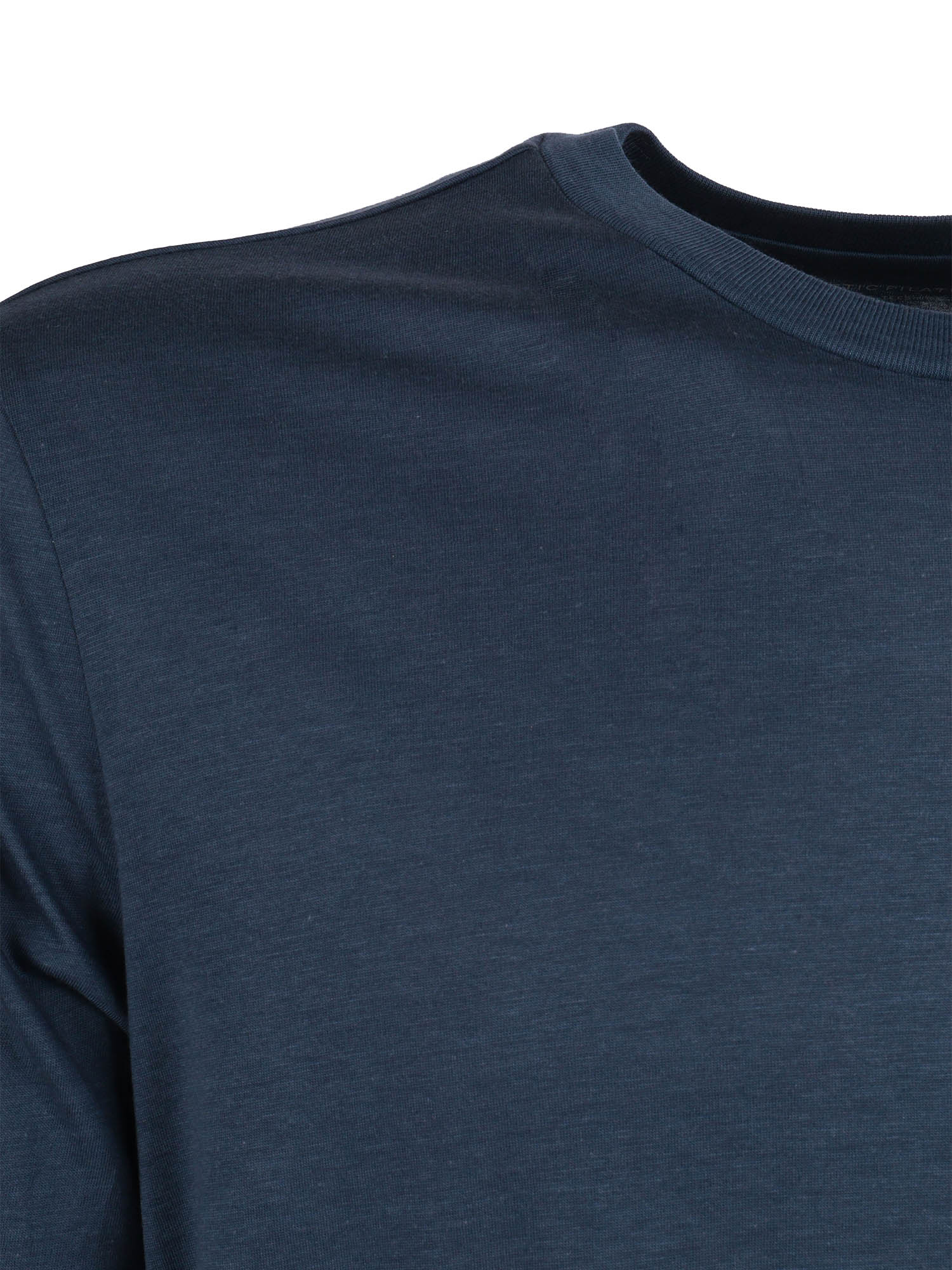 Short Sleeve Round Neck T-Shirt Blue Sleeves