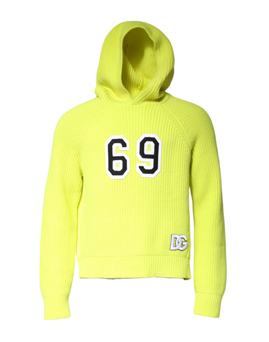 Dolce & Gabbana 100% Cashmere hoodie in yellow