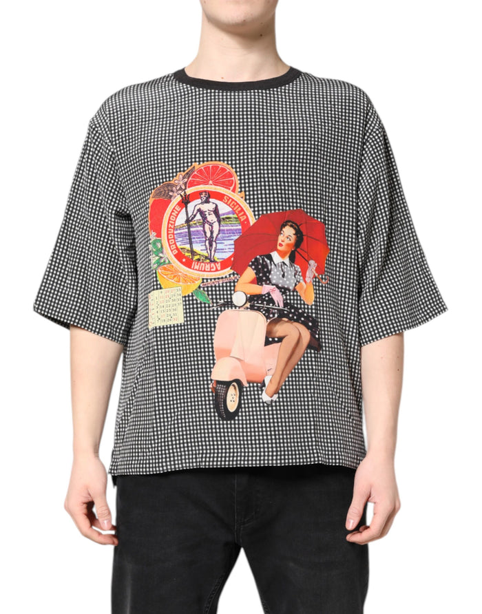 Dolce & Gabbana 100% Silk t-shirt in black — view 2