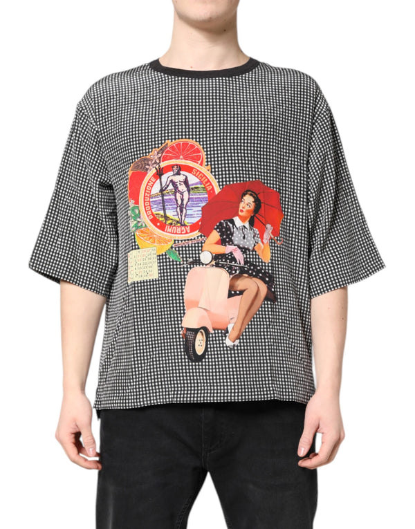 Dolce & Gabbana 100% Silk t-shirt in black