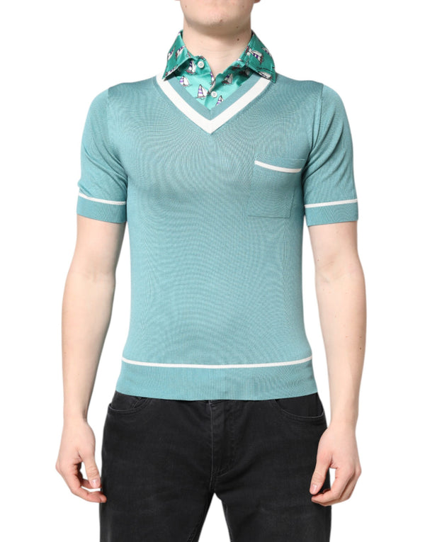 Dolce & Gabbana 100% Silk t-shirt in green