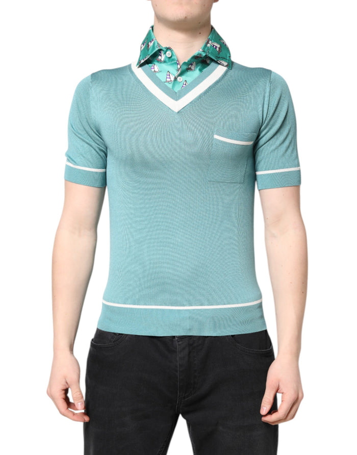 Dolce & Gabbana 100% Silk t-shirt in green
