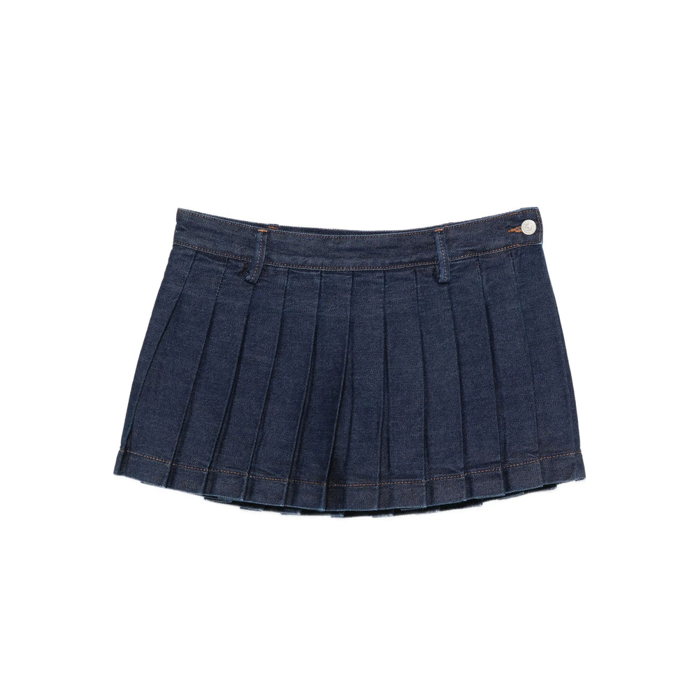 Skirt 7 For All Mankind Blue Cotton: 100