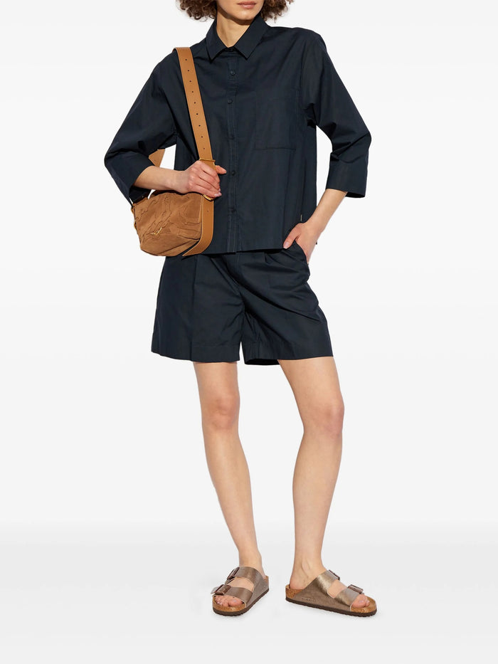 Poplin Short Blue