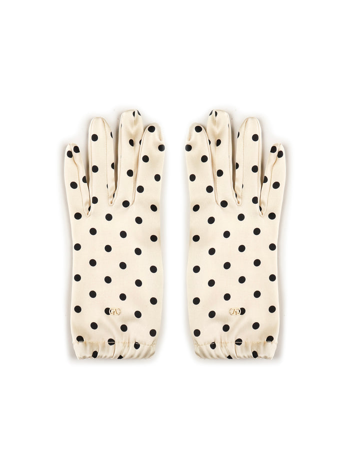 Valentino Garavani Gloves Butter, Black Silk