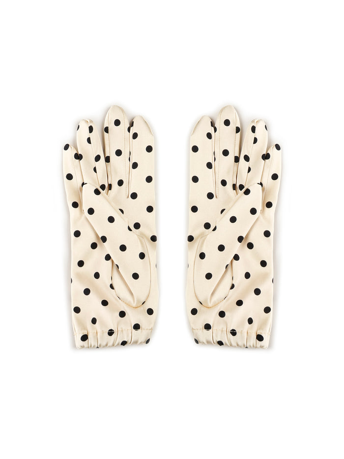 Valentino Garavani Gloves Butter, Black Silk