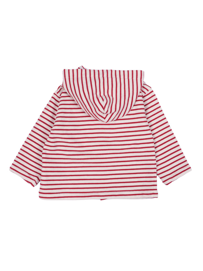 Hood Red Cotton Polyamide Elastane Sweatshirt