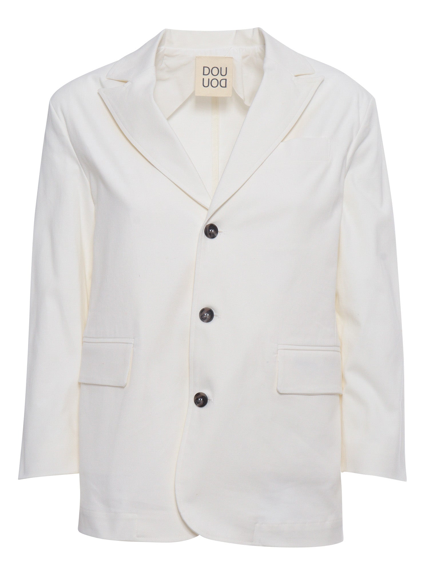 White blazer Cotton Elastane Jacket