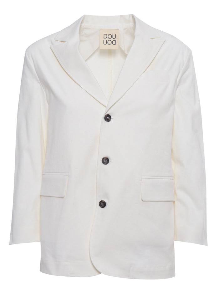 White blazer Cotton Elastane Jacket