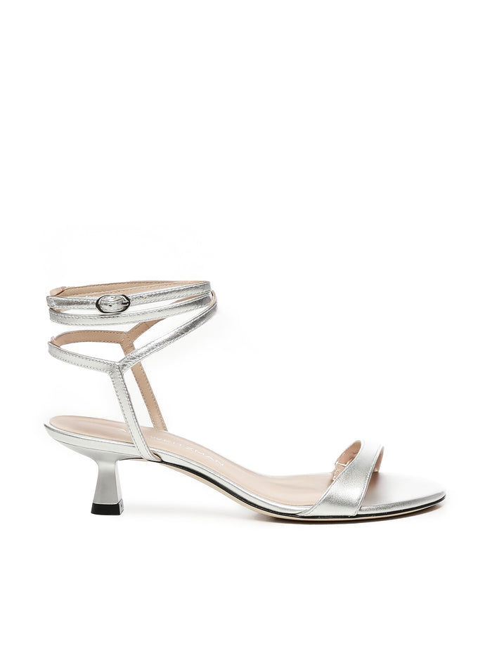 Stuart Weitzman Sandals Silver Cowskin