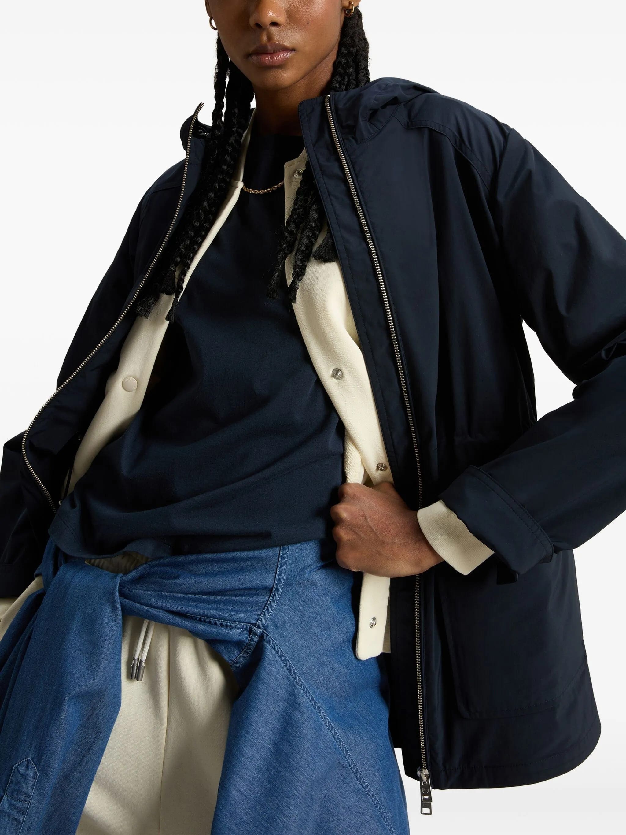 Summer Hooded Jacket Blue Giacca