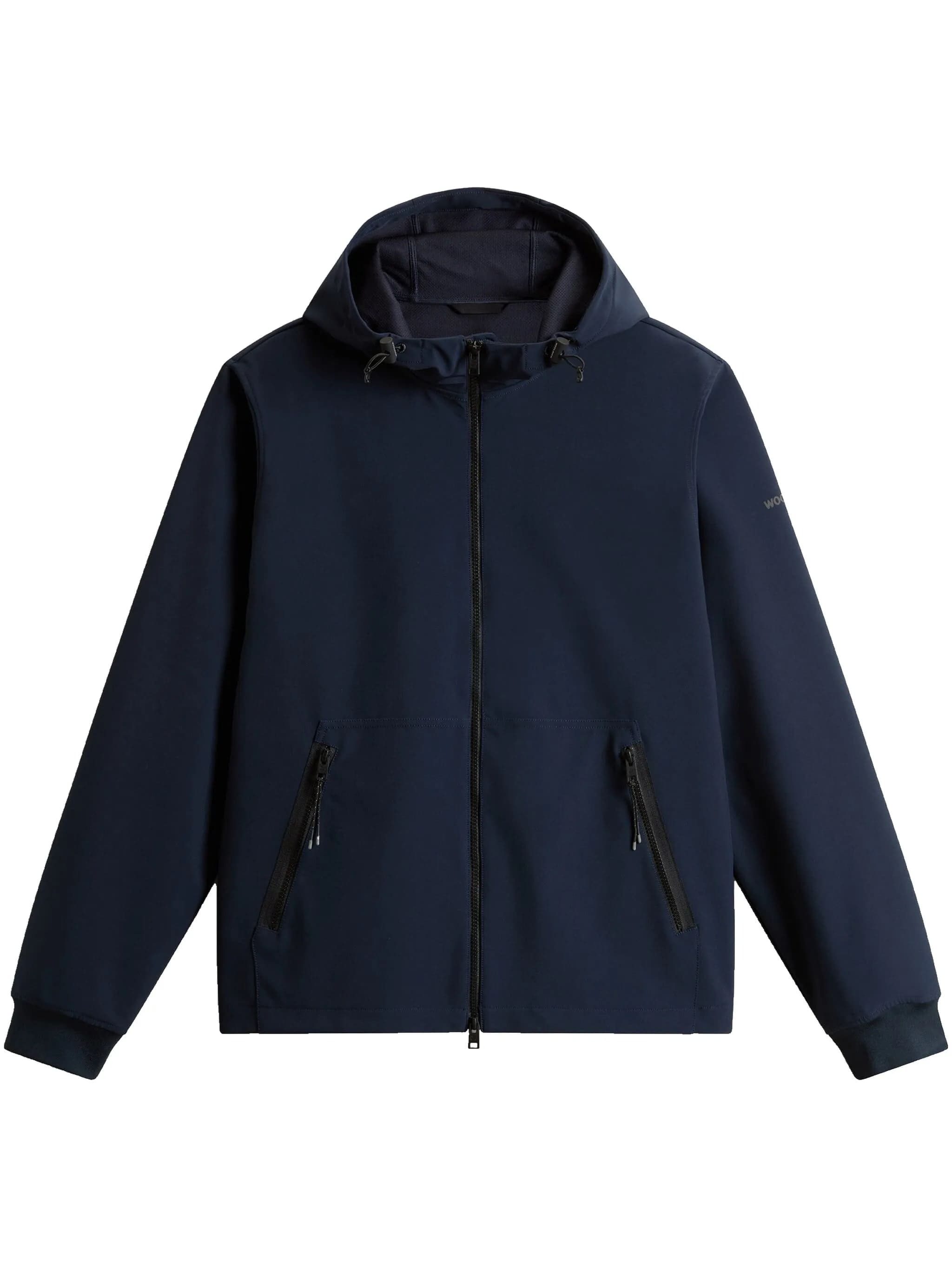 Soft Shell Full Zip Hoodie Blue Pl Ea Giacca
