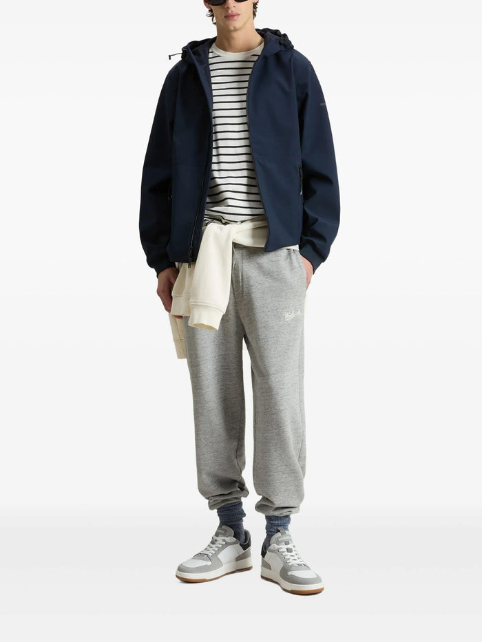 Soft Shell Full Zip Hoodie Blue Pl Ea Giacca