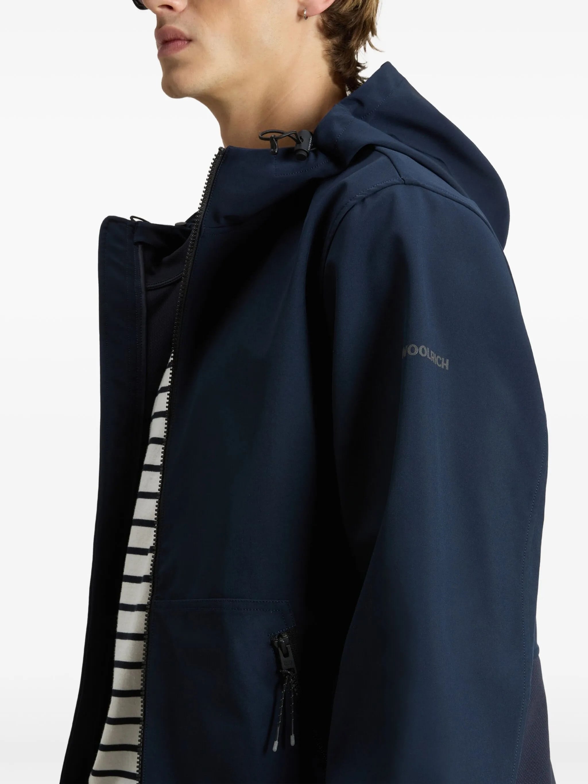 Soft Shell Full Zip Hoodie Blue Pl Ea Giacca