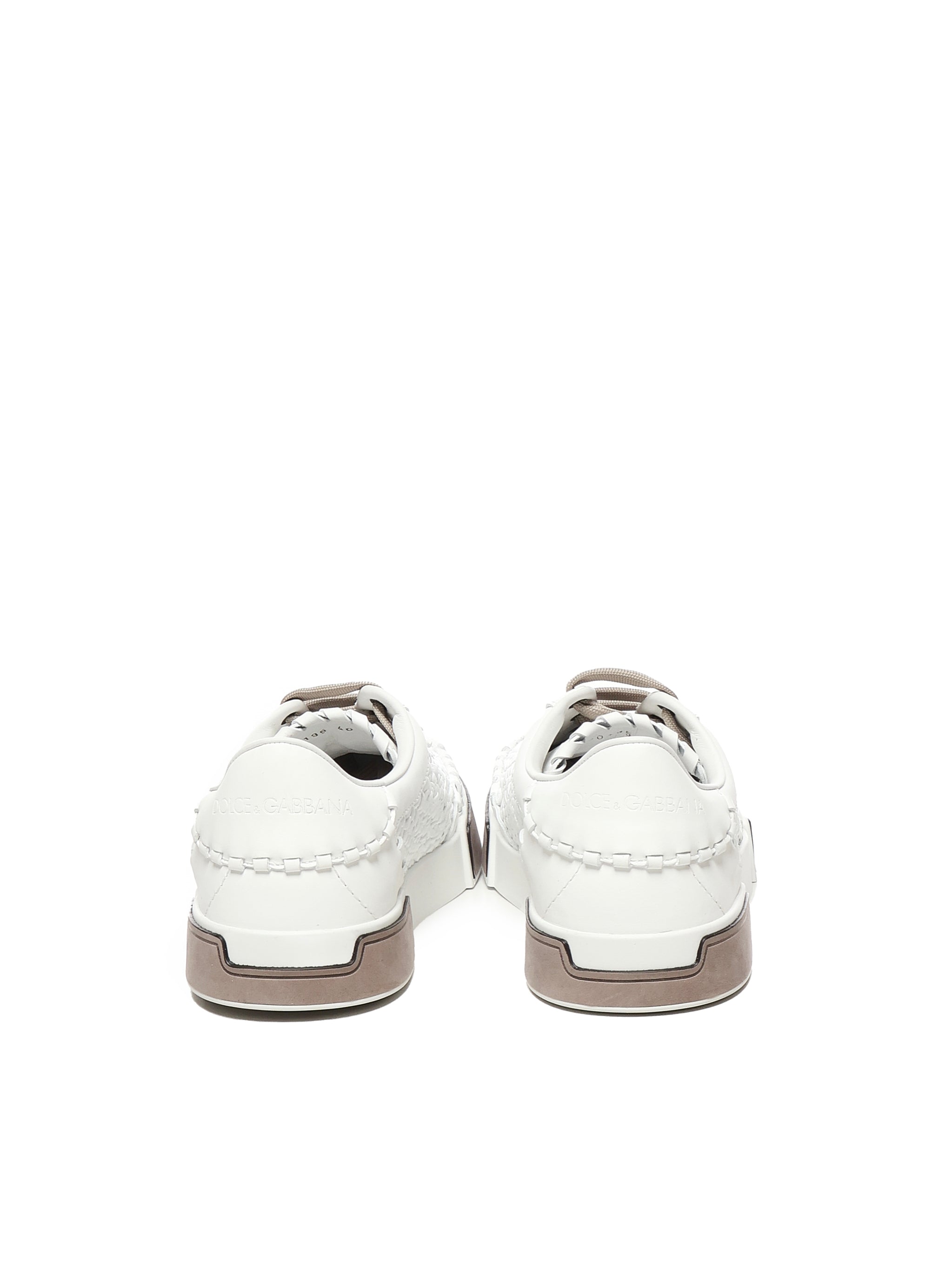 Dolce & Gabbana Sneakers White Goatskin Calfskin